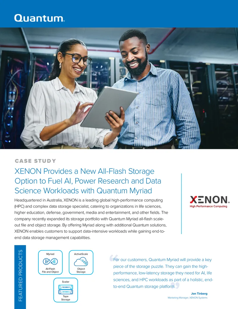 XENON Expands Storage Portfolio with Quantum Myriad