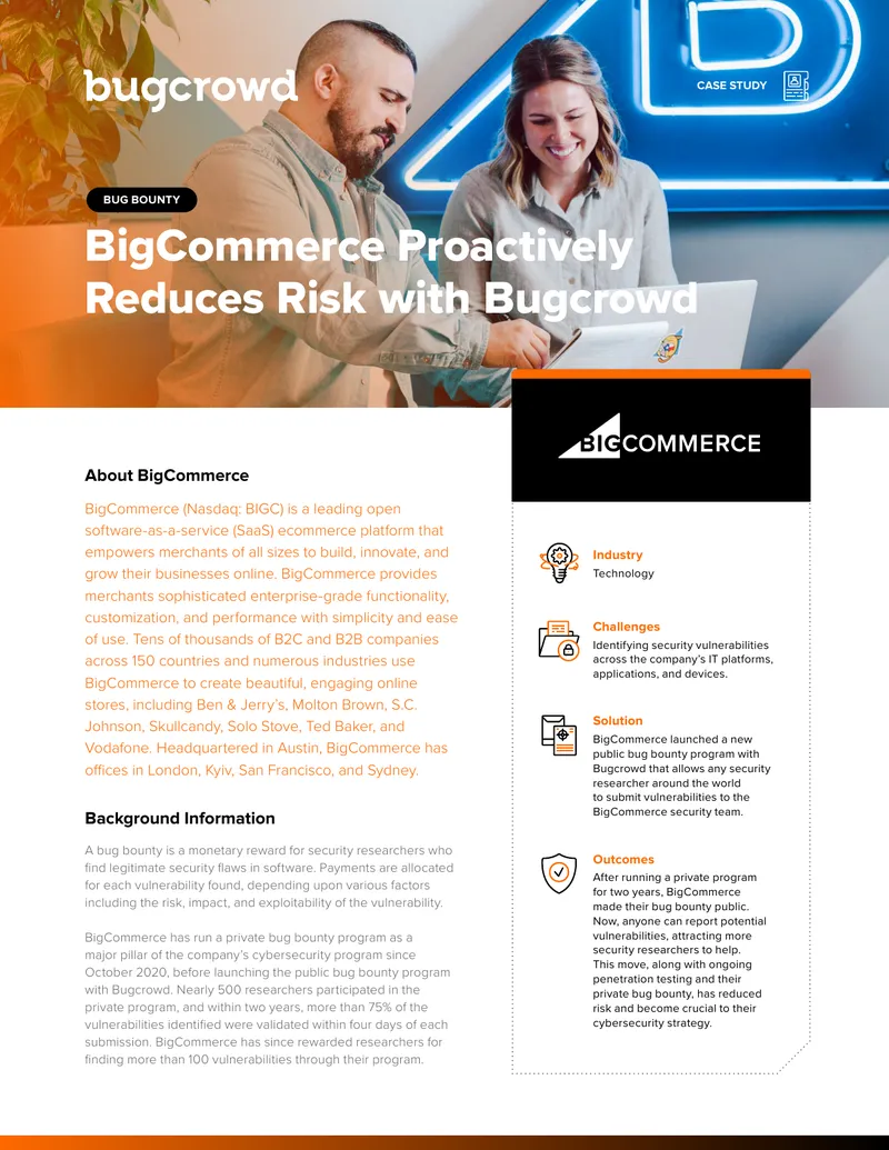 BigCommerce Bug Bounty Program Case Study