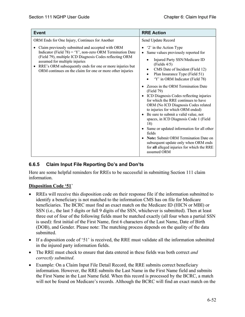 Section 111 NGHP User Guide for Claim Input File