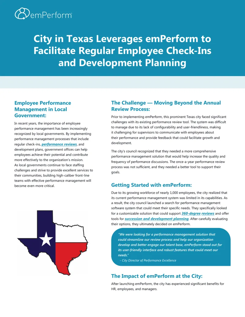 Employee Performance Management in Local Government