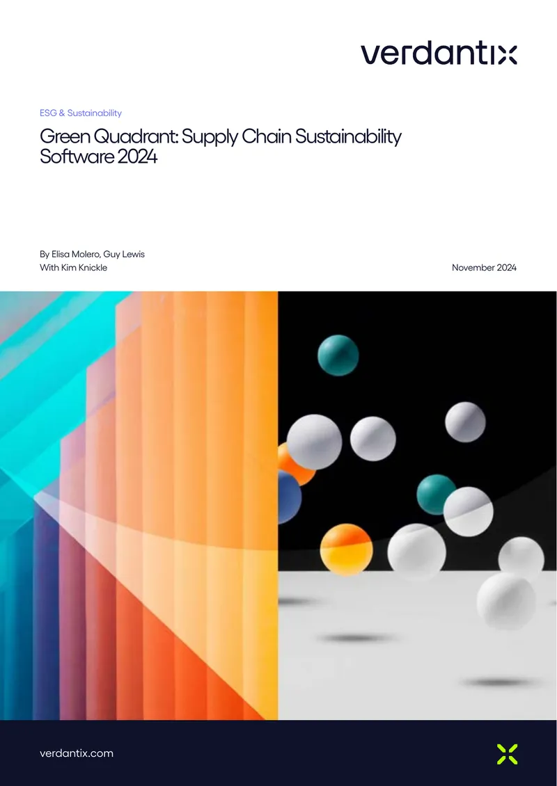 Green Quadrant Supply Chain Sustainability Software 2024