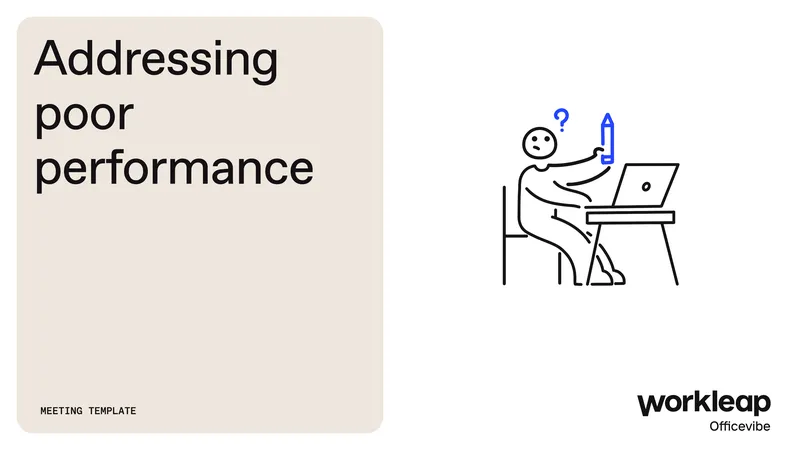 One-on-One Meeting Template for Addressing Poor Performance