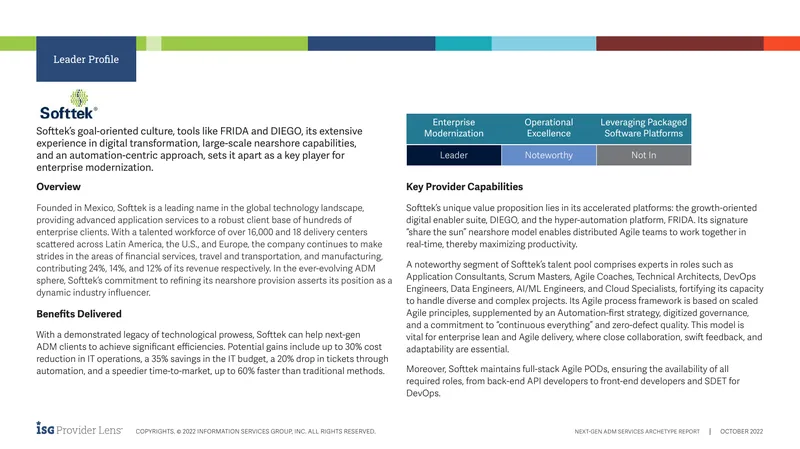Next-Gen ADM Services Archetype Report