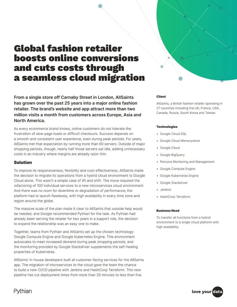 AllSaints Cloud Migration Case Study