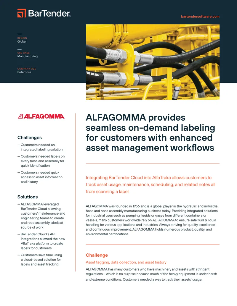 Cloud-Based Labeling Solution for Asset Management