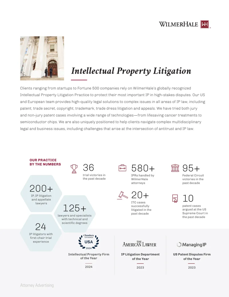 Intellectual Property Litigation Practice Overview