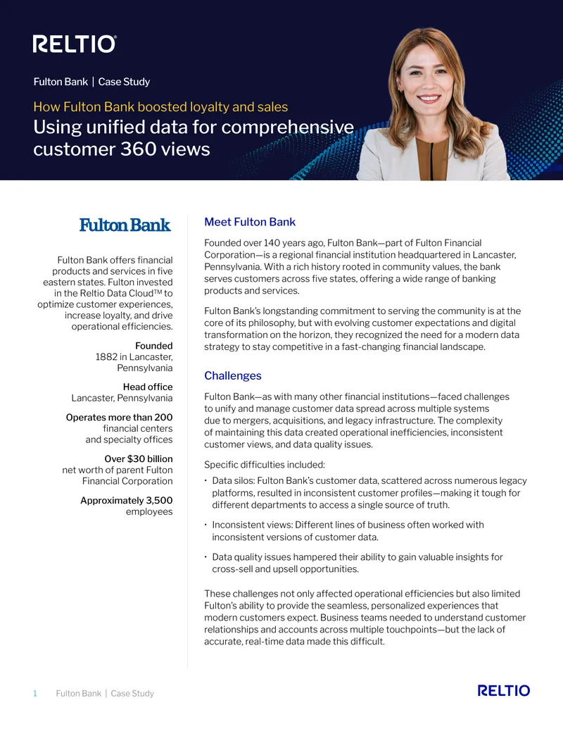Fulton Bank Data Modernization Case Study