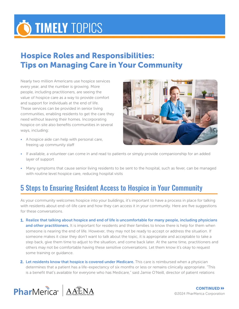 Hospice Roles and Responsibilities in Community Care
