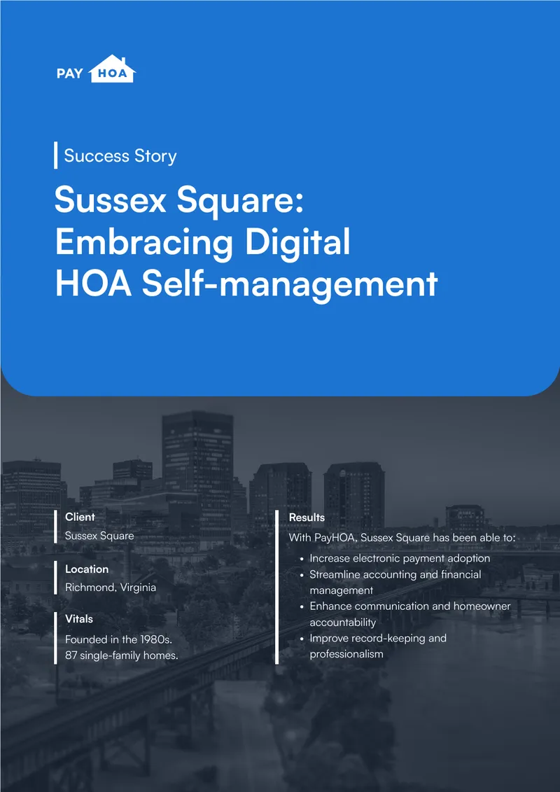 Sussex Square HOA Digital Management Success Story
