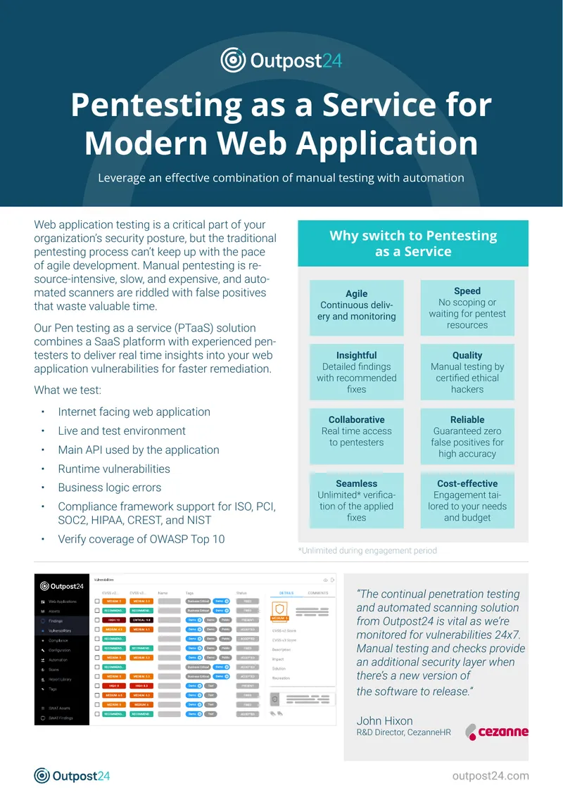 Pentesting as a Service for Modern Web Applications