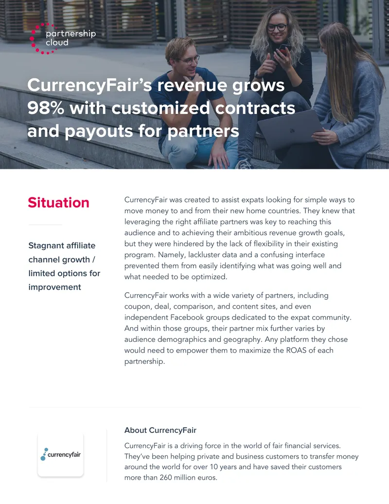 CurrencyFair Partnership Program Revenue Growth