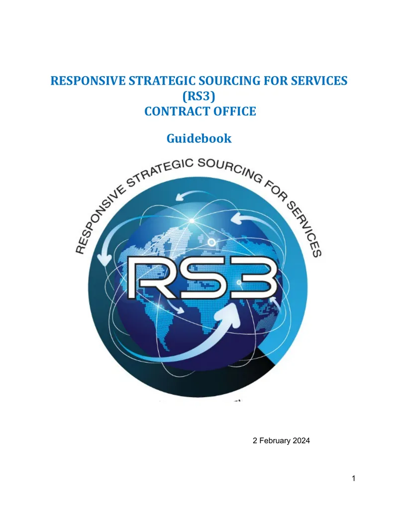 Responsive Strategic Sourcing for Services Guidebook