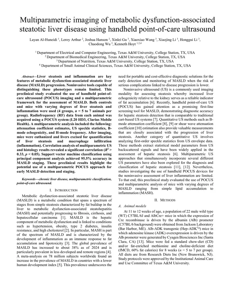 Multiparametric Imaging of Metabolic Dysfunction-Associated Steatotic Liver Disease