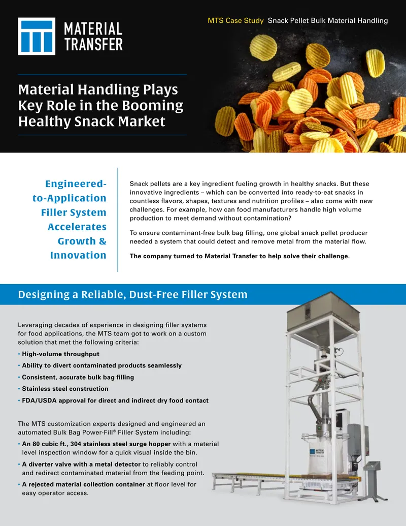 Snack Pellet Bulk Material Handling Case Study