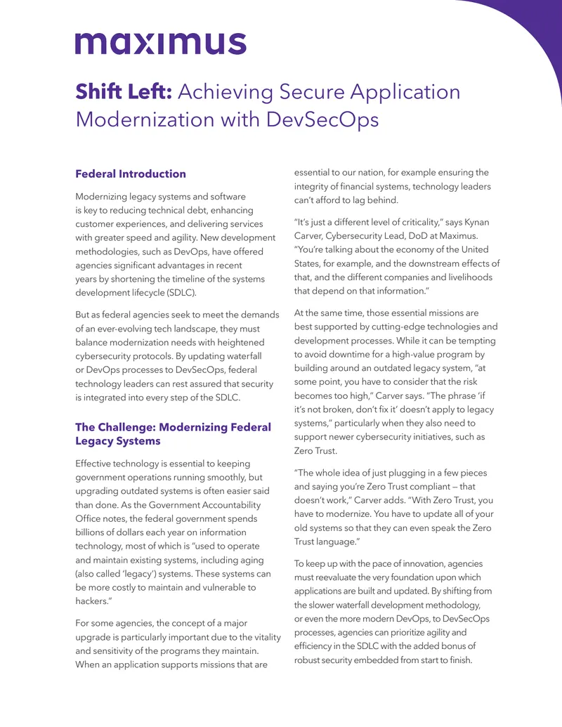 Achieving Secure Application Modernization with DevSecOps