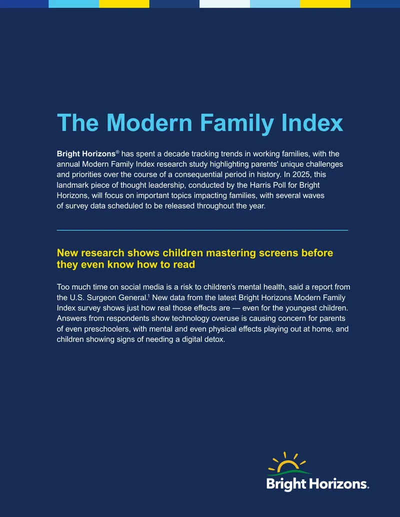 Bright Horizons Modern Family Index Survey Findings