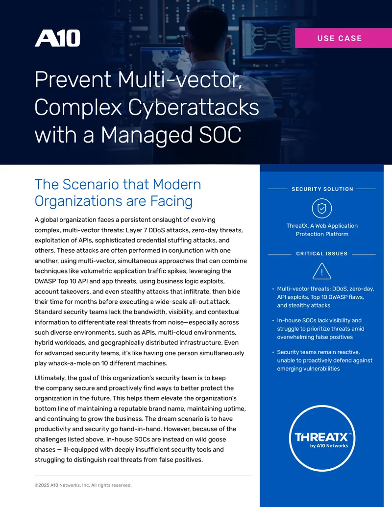Managed SOC for Multi-vector Cyberattack Prevention
