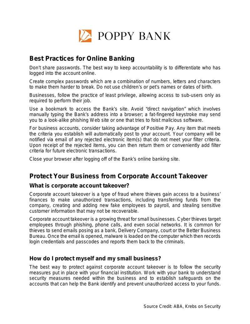 Best Practices for Online Banking Security