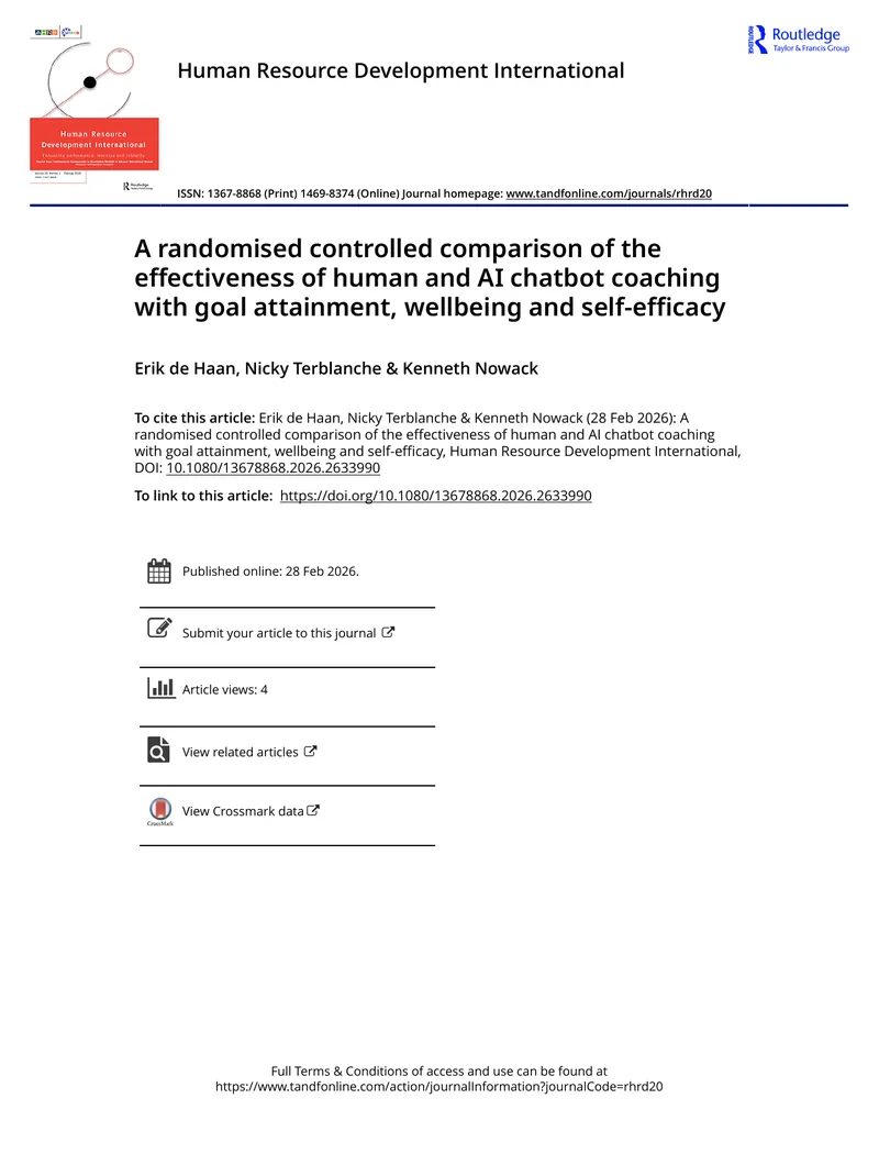 Effectiveness Comparison of Human and AI Chatbot Coaching