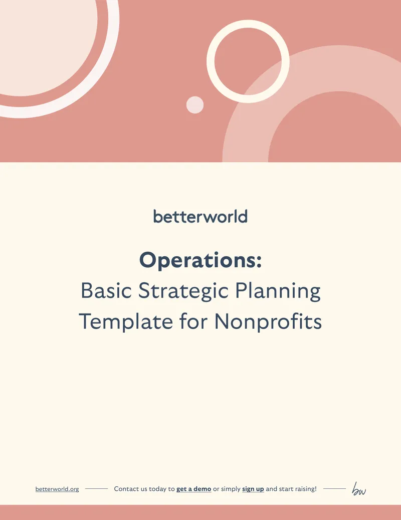 Basic Strategic Planning Template for Nonprofits