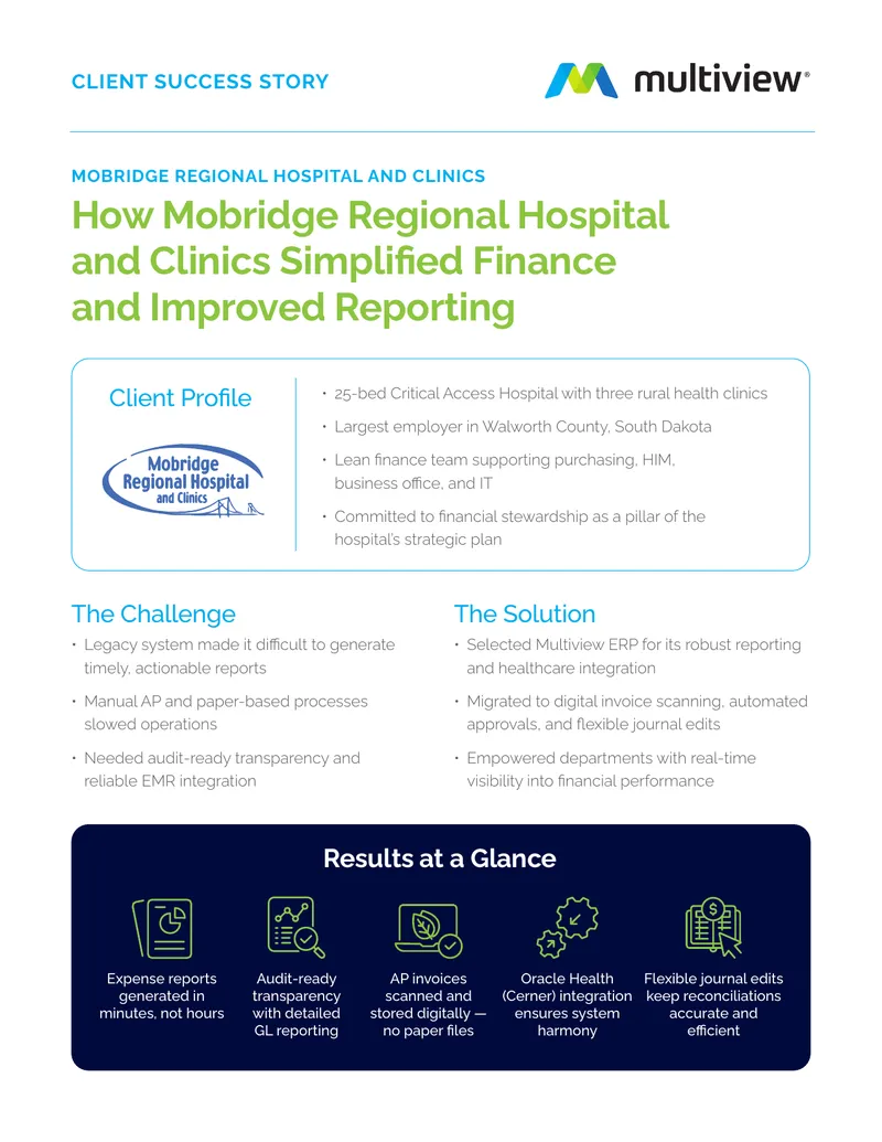 Mobridge Regional Hospital Financial Reporting Improvement