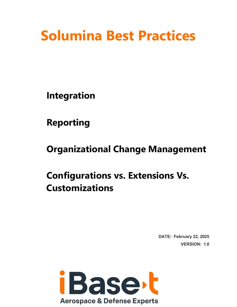 Solumina Best Practices Guide