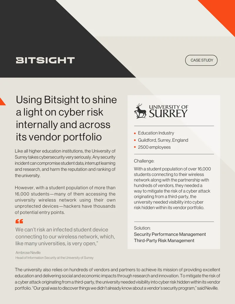 University of Surrey Cybersecurity Case Study