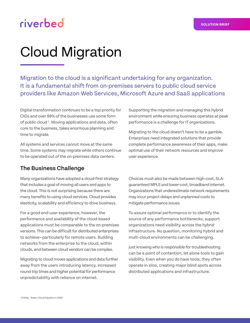 Cloud Migration Solution Brief
