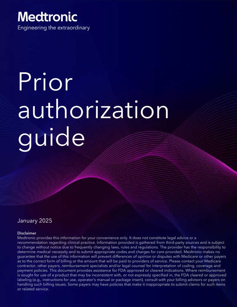 Prior Authorization Guide for Medtronic Devices