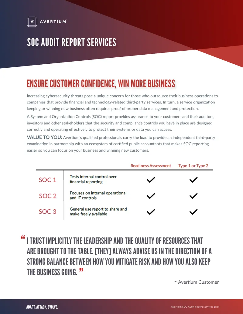 SOC Audit Report Services Overview