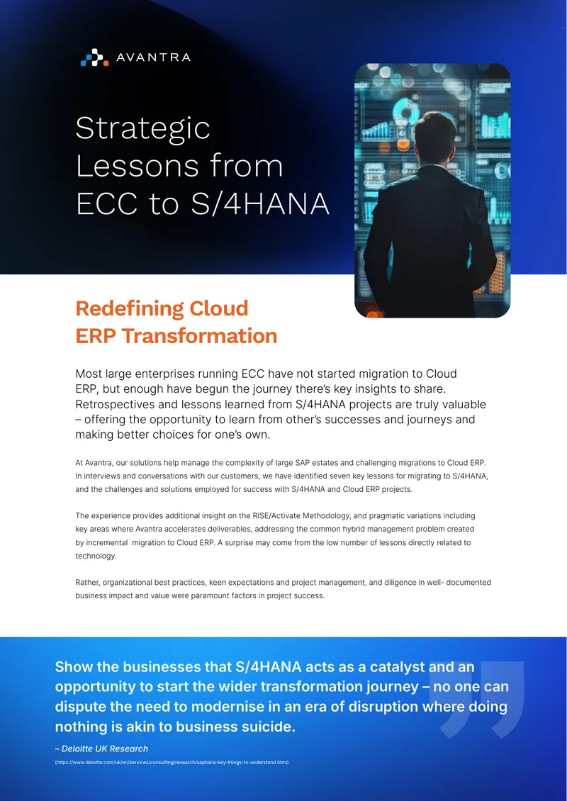 Lessons Learned from ECC to S/4HANA Migration