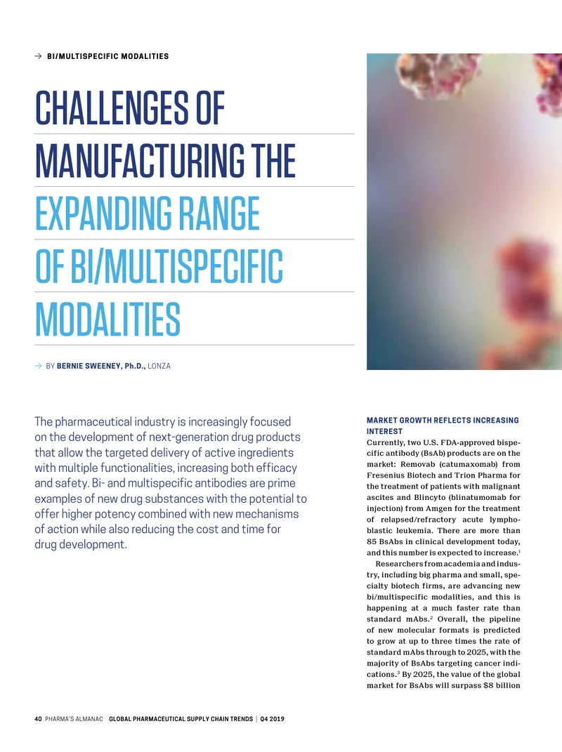 Challenges of Manufacturing Bi/Multispecific Modalities