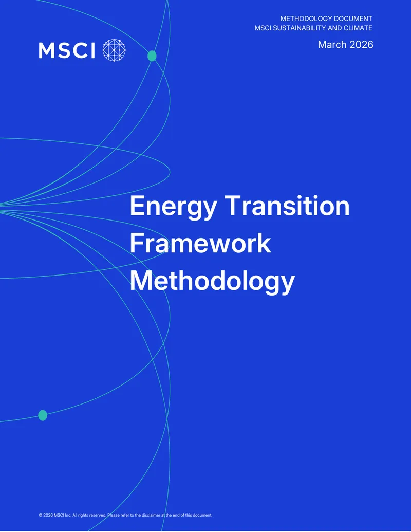 Energy Transition Framework Methodology Document