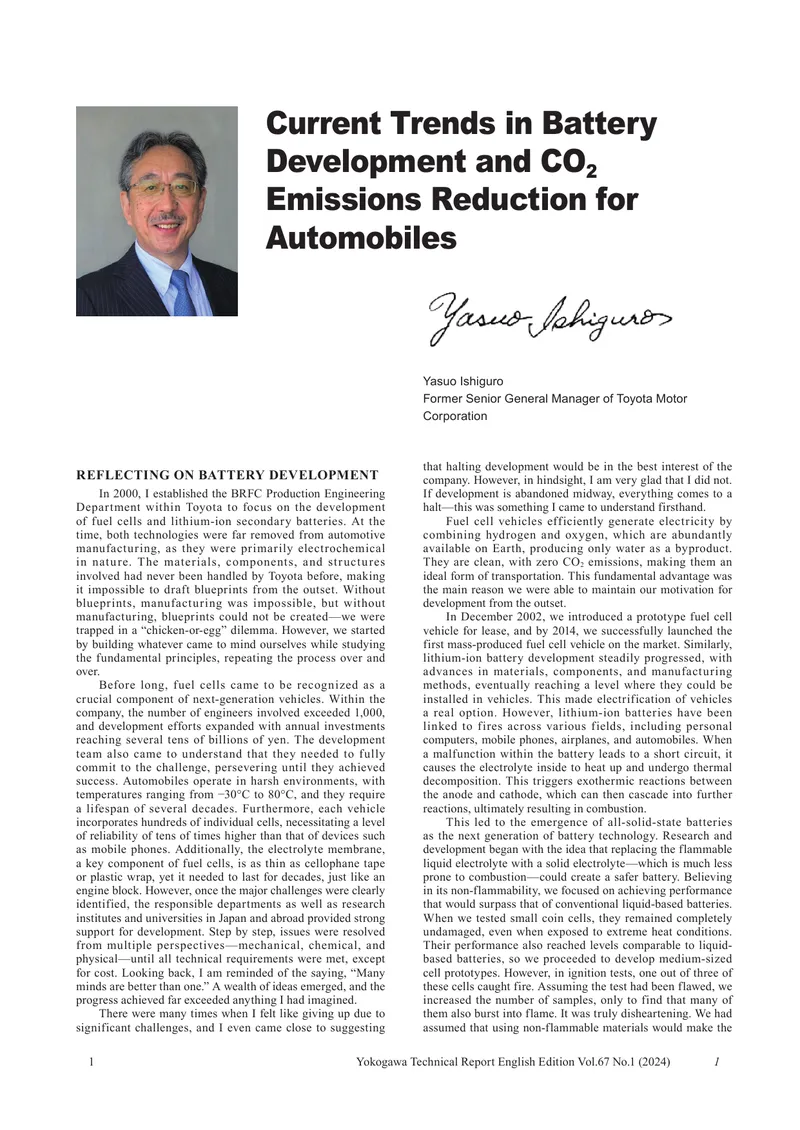 Current Trends in Battery Development and CO2 Emissions Reduction
