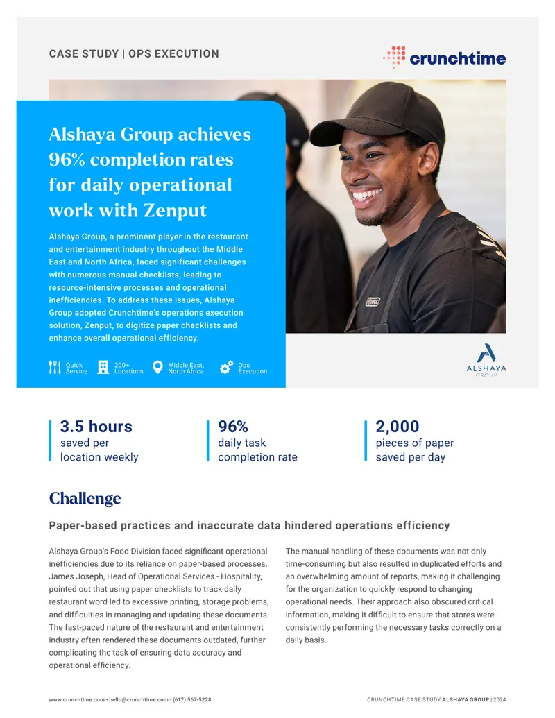 Operational Efficiency Improvement at Alshaya Group