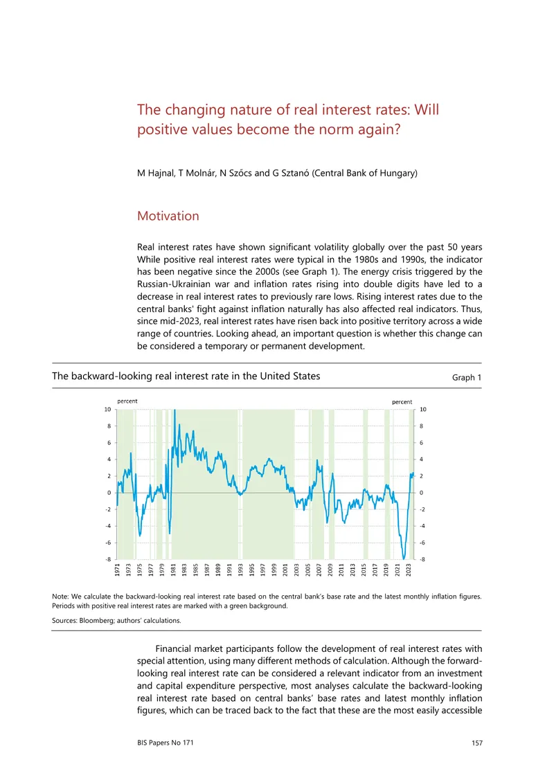Analysis of Real Interest Rates Trends and Calculations