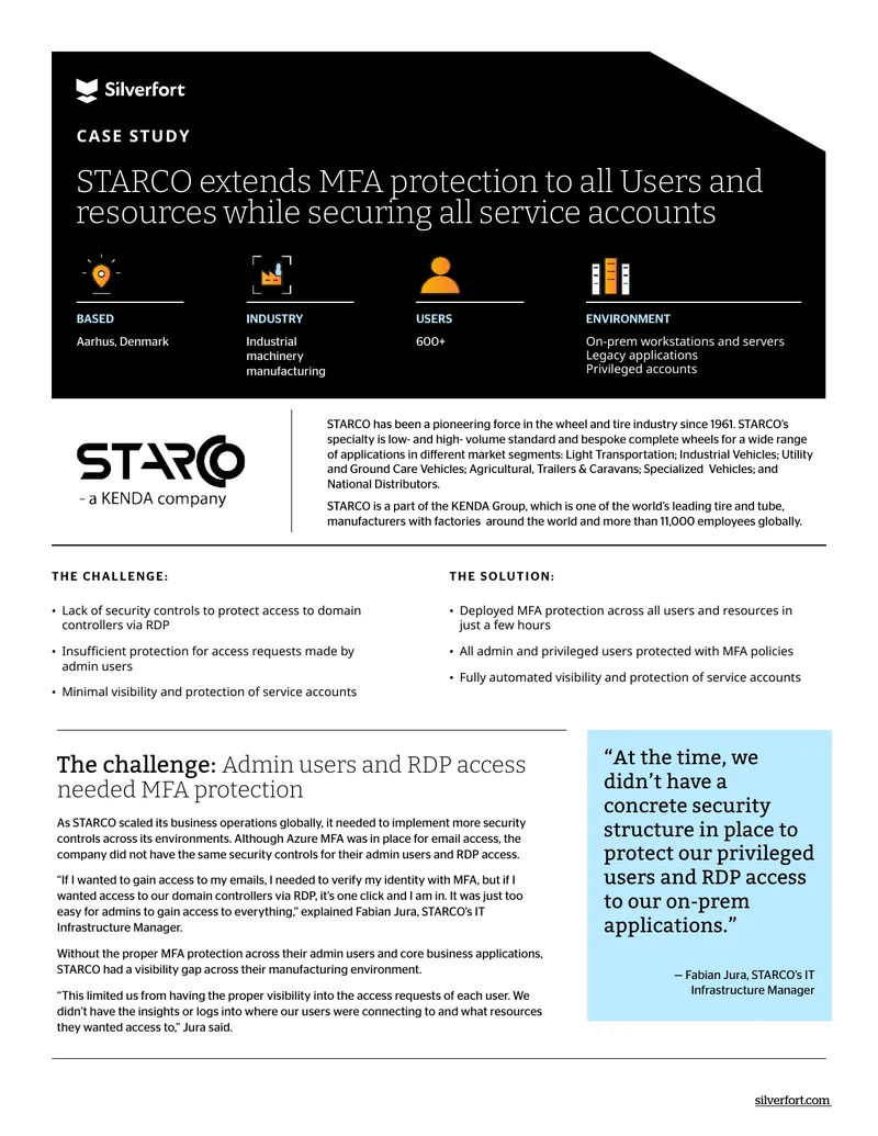 STARCO Implements MFA Protection for Admin Users