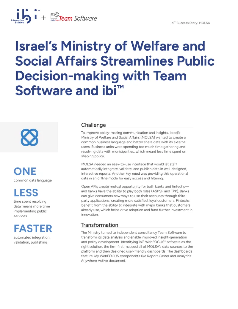 MOLSA Success Story with ibi WebFOCUS