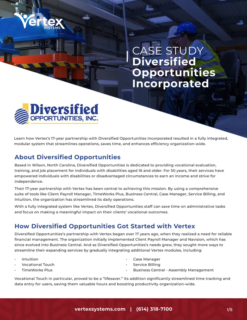 Diversified Opportunities Incorporated Case Study