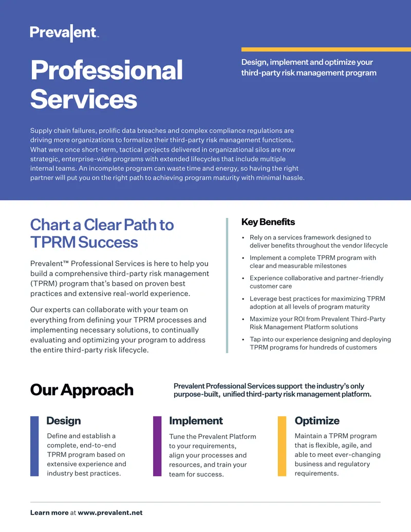 Third-Party Risk Management Program Services