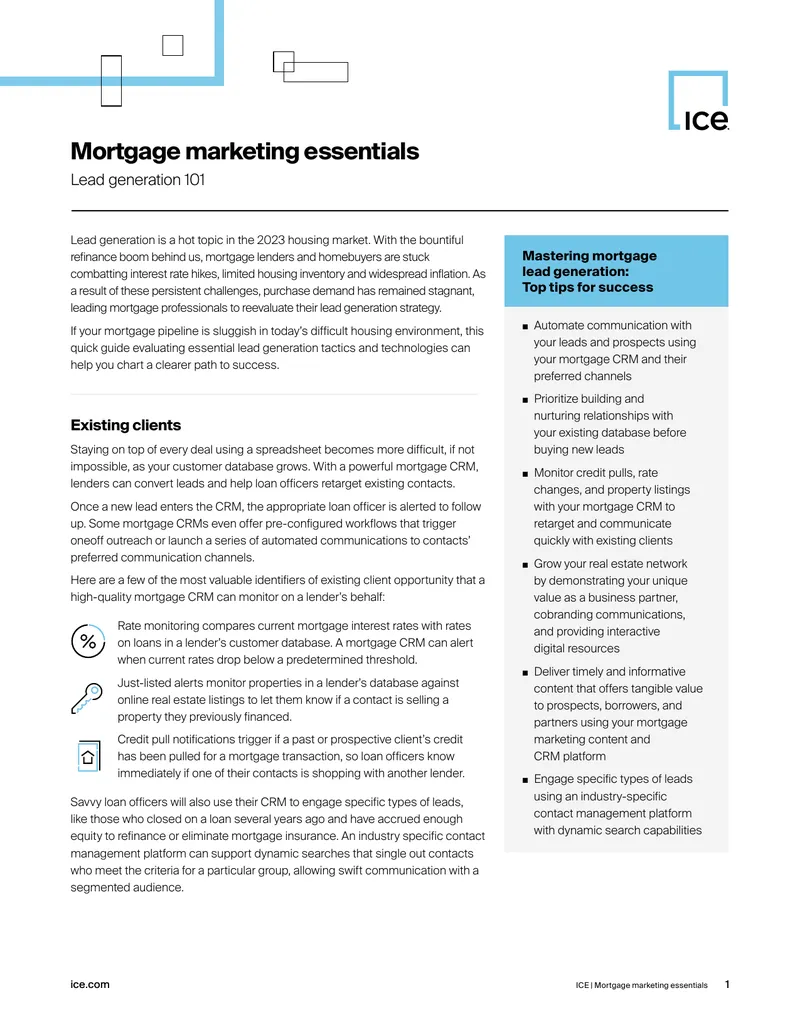 Mortgage Marketing Essentials for Lead Generation