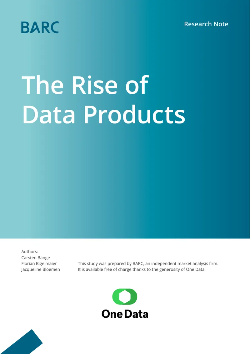 The Rise of Data Products Research Note