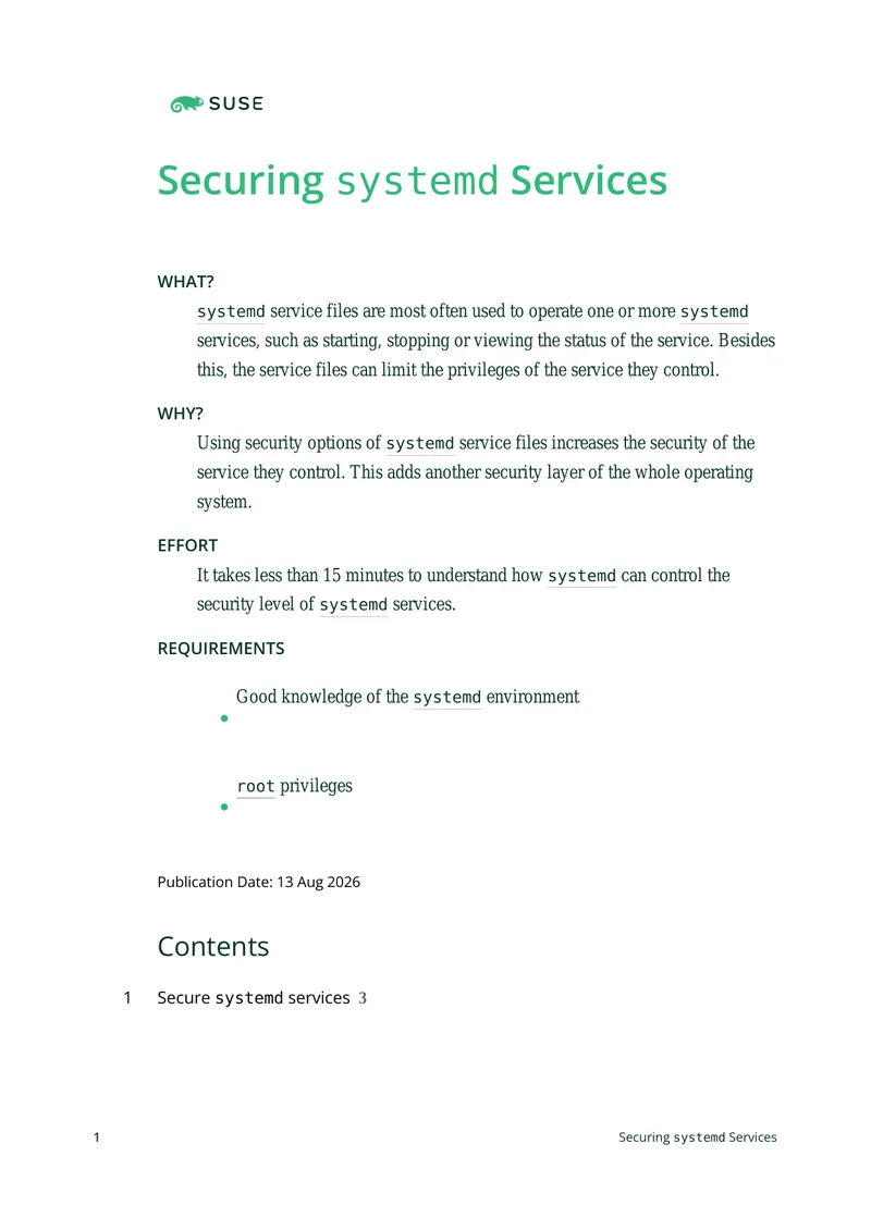 Securing systemd Services Guide