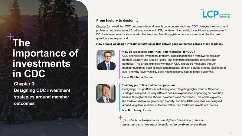 Designing CDC Investment Strategies for Member Outcomes