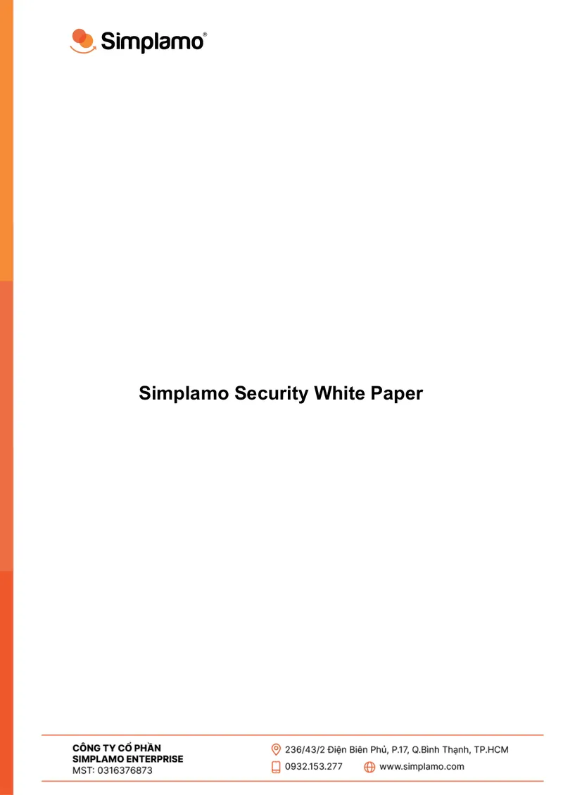 Simplamo Security White Paper Overview