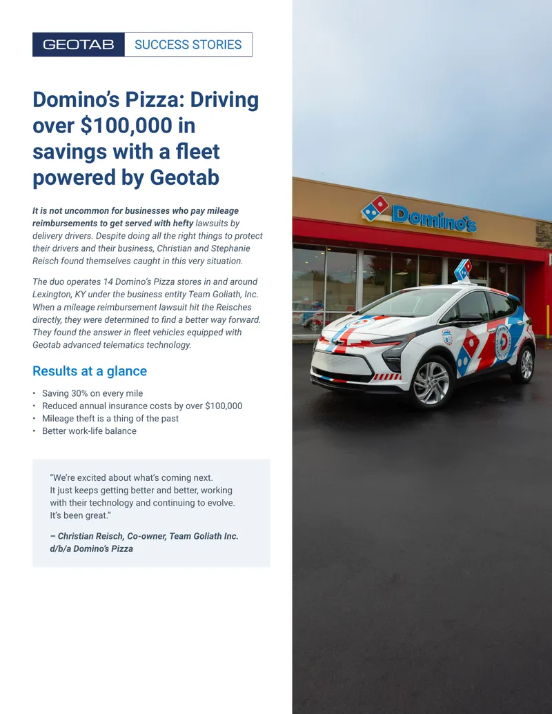 Domino's Pizza Fleet Management Case Study