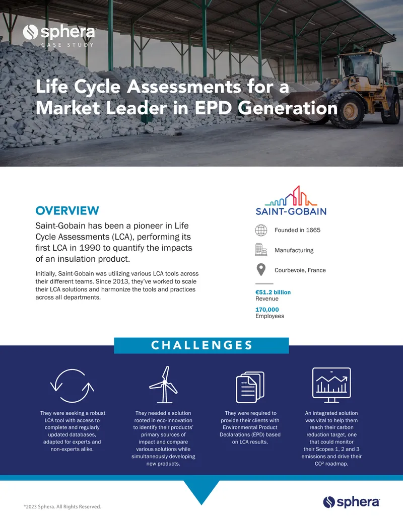 Life Cycle Assessments for Environmental Product Declarations