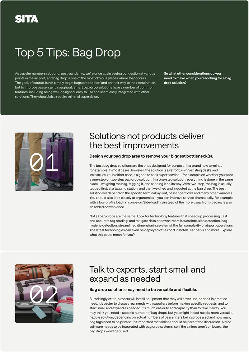 Bag Drop Solutions for Airports