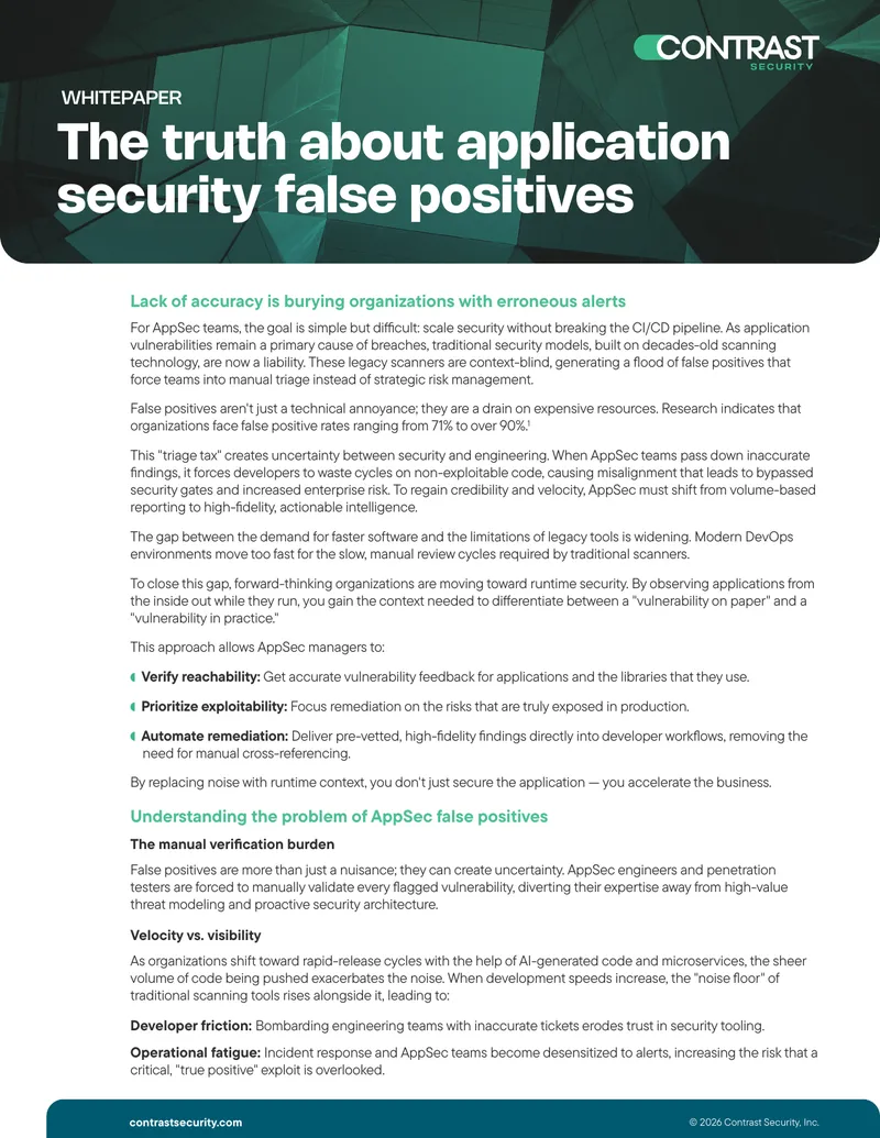 Addressing False Positives in Application Security