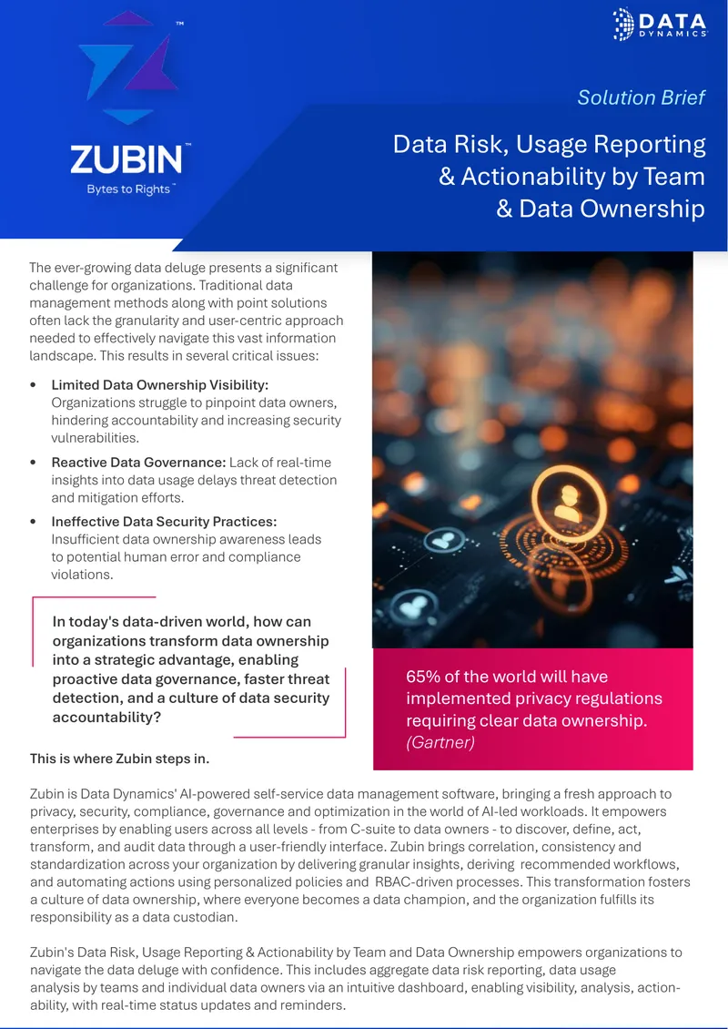 Data Risk and Usage Reporting Solution Brief